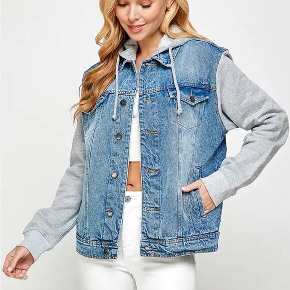 Levi's Jacket button down size 3x Trucker hoodie casual Blue Denim Jacket - Picture 1 of 12